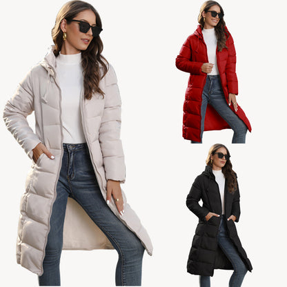 Katie – Kapuzenjacke aus Baumwolle, mittellang und figurbetont