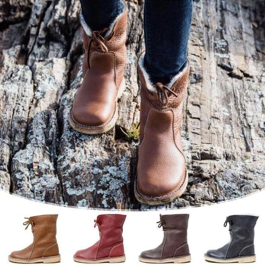 Sue – Damen Winterstiefel mit Kunstpelz und Schnürung