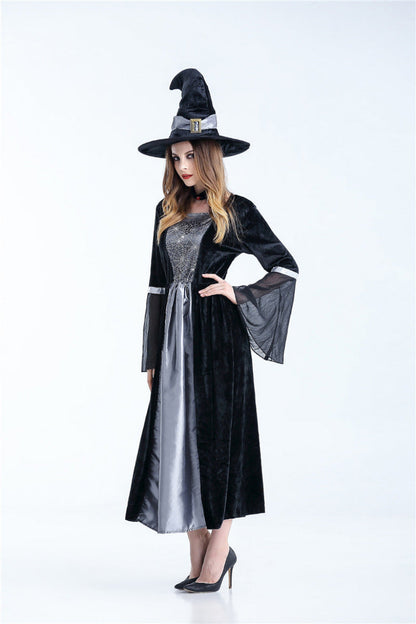 Damen Halloween Hexenkostüm Set – Perfekt für Halloween-Partys & Gruselige Verkleidung