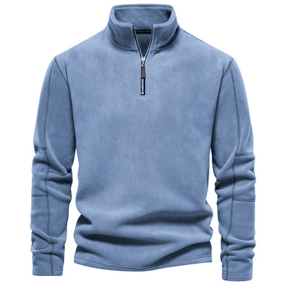 Ron – Stehkragen-Reißverschluss-Sweatshirt mit Fleece