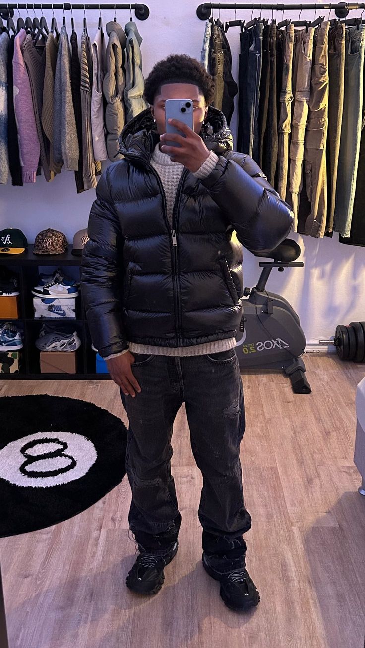 Herren Pufferjacke Streetwear – Stylische Übergangsjacke mit Kapuze für Freizeit und Alltag