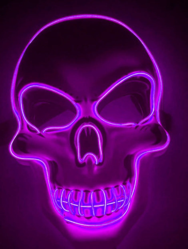 Halloween LED Leuchtende Schädelmaske – Unisex Grusel-Kostüm & Party-Accessoire