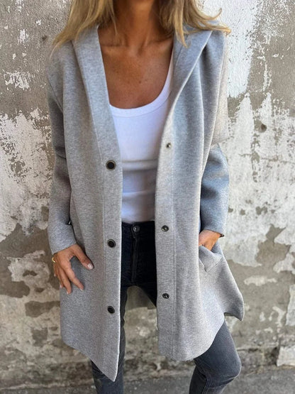 Rachel – Lockerer Damen-Cardigan mit Kapuze