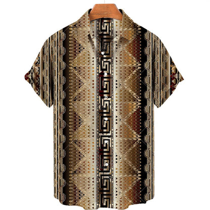Ron – Ethnisches Print-Top in Übergröße