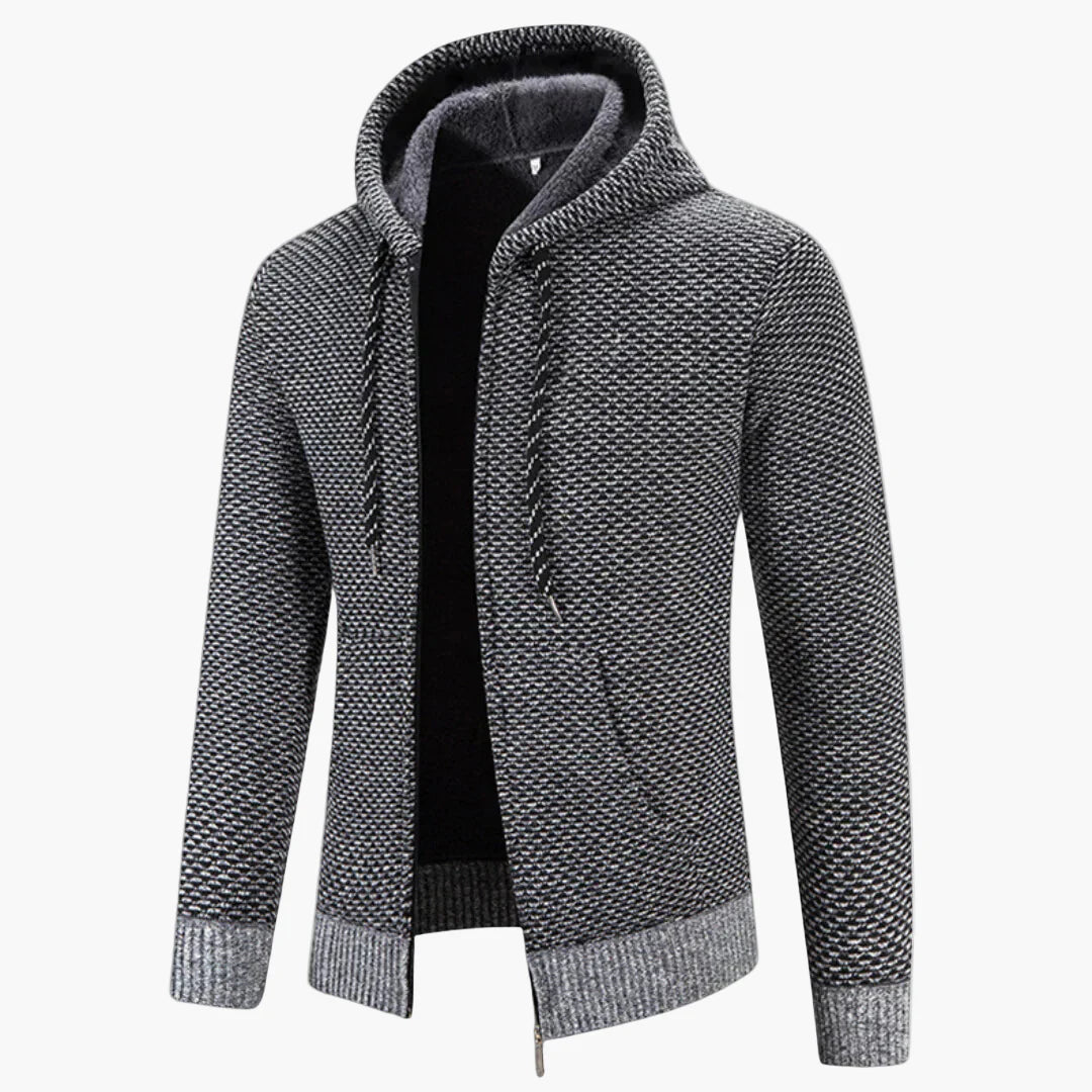 Herren Strick-Cardigan mit Kapuze – Wärmendes Freizeit-Outfit für Herbst & Winter