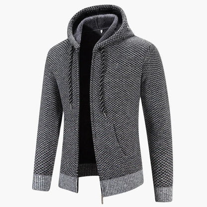Herren Strick-Cardigan mit Kapuze – Wärmendes Freizeit-Outfit für Herbst & Winter