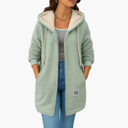Damen Fleecejacke mit Kapuze – Kuschelige Freizeitjacke für Alltag und Outdoor