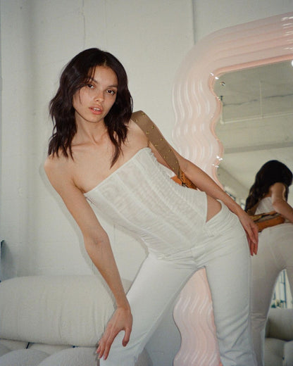 Amanda – Ärmelloses Mesh Korsett-Top für Damen