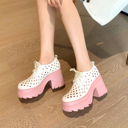 Caroline – Wasserfeste Damen-Plattform-Lederschuhe