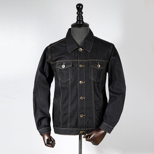 Joshua – Schwarze Denimjacke für Herren