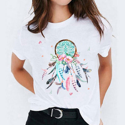 Stephanie – Süßes Damen-T-Shirt mit Cartoon-Print