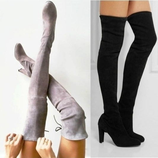 Heather – Kniehohe Damenstiefel mit Absatz