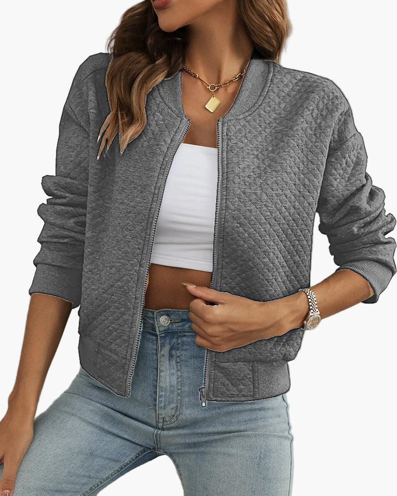 Damen Bomberjacke Modern Stepp-Design Freizeit und Alltag