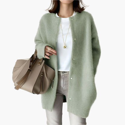 Damen Strickjacke im modernen Oversize-Look – Lässiger Cardigan für Alltag und Büro