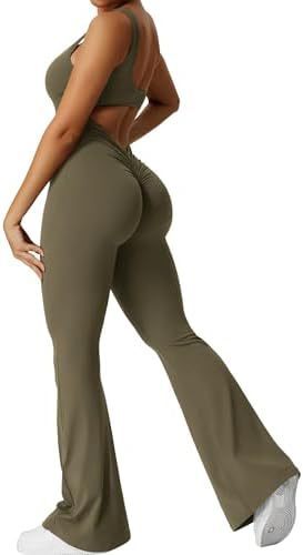 Melissa – Ärmellose Jumpsuits mit Schlaghose für Fitness und Yoga