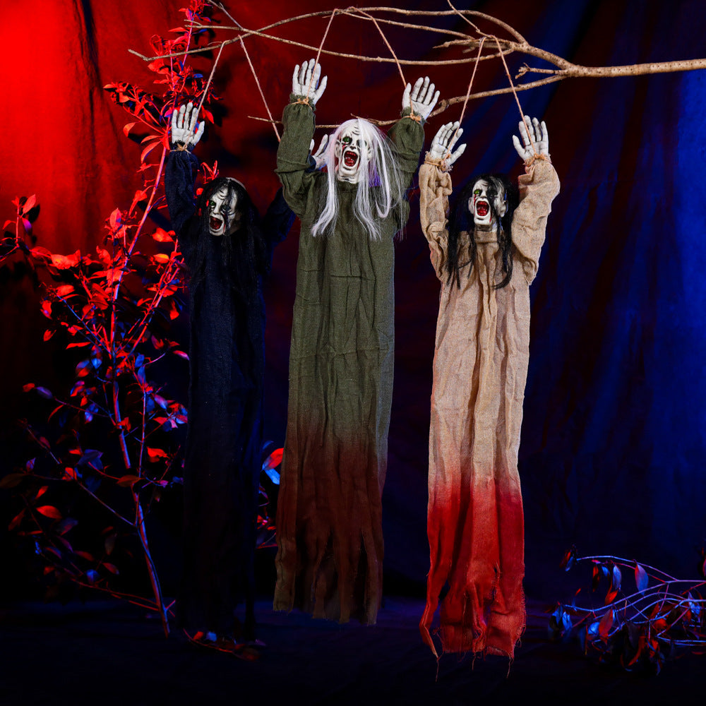 Halloween Hängende Geister-Dekoration – Spukige Horror-Figuren für Party & Garten