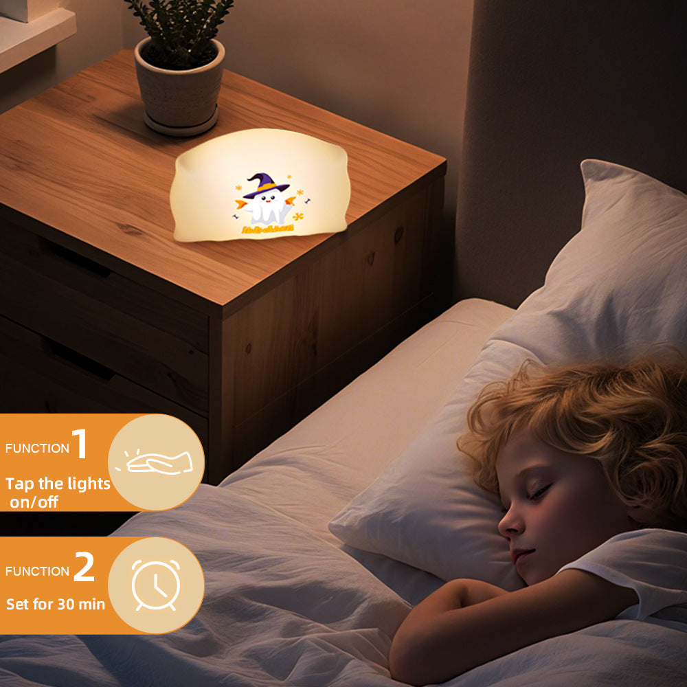 Halloween Nachtlicht für Kinder – Pat the Light – Deko Lampe für Halloween, Schlaf- & Partybeleuchtung