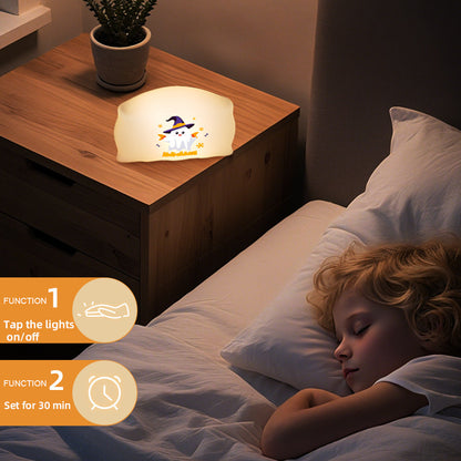 Halloween Nachtlicht für Kinder – Pat the Light – Deko Lampe für Halloween, Schlaf- & Partybeleuchtung