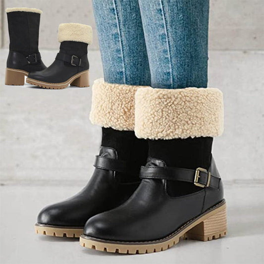 Joy – Damenstiefel mit Schnalle und Chunky-Absatz