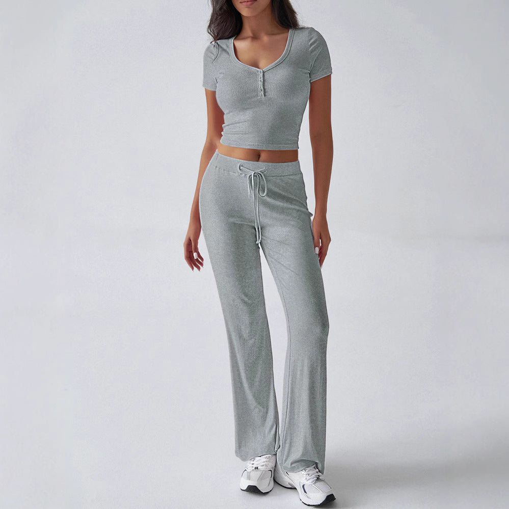 Kimberley – Einfarbiger Damenanzug mit Rundhalsausschnitt