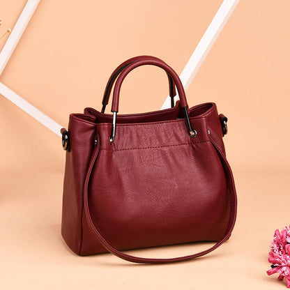 Margaret – Retro Damenhandtasche im Bucket-Stil aus veganem Leder