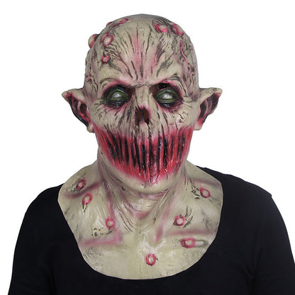 Halloween Unisex Gruselige Latex-Maske – Tödliche Stille für Erwachsene