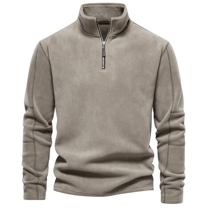 Ron – Stehkragen-Reißverschluss-Sweatshirt mit Fleece