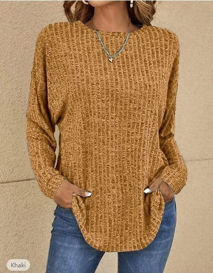 Ian – Herbst Strickpullover mit Rundhalsausschnitt und Streifen