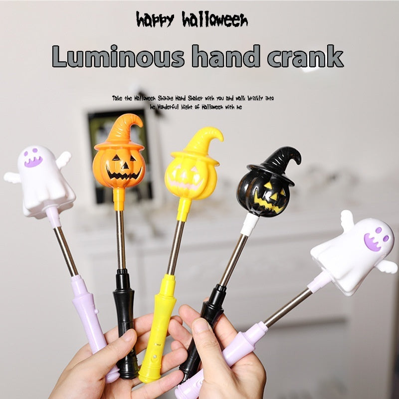Halloween Luminous Hand Crank – Leuchtende Handrassel für Kinder & Erwachsene, perfekte Deko & Party-Accessoire