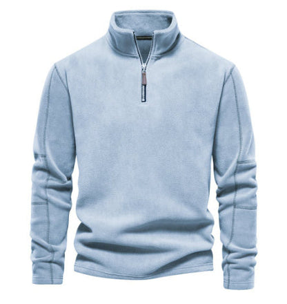 Ron – Stehkragen-Reißverschluss-Sweatshirt mit Fleece