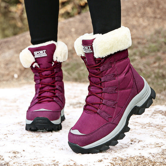 Imogen – Große Baumwollschuhe High-Top Schneestiefel