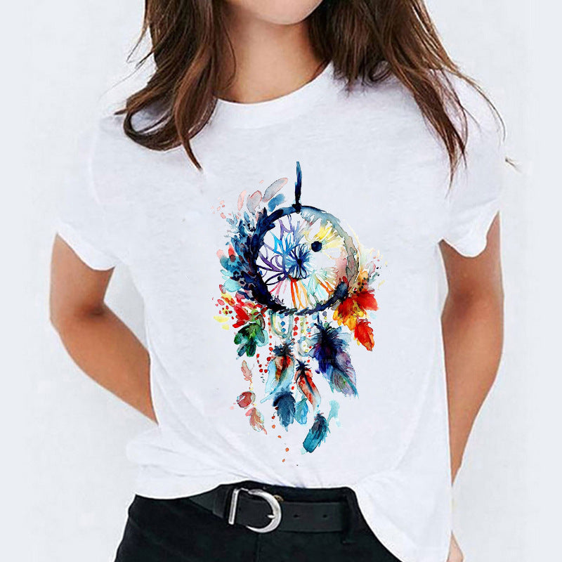 Stephanie – Süßes Damen-T-Shirt mit Cartoon-Print