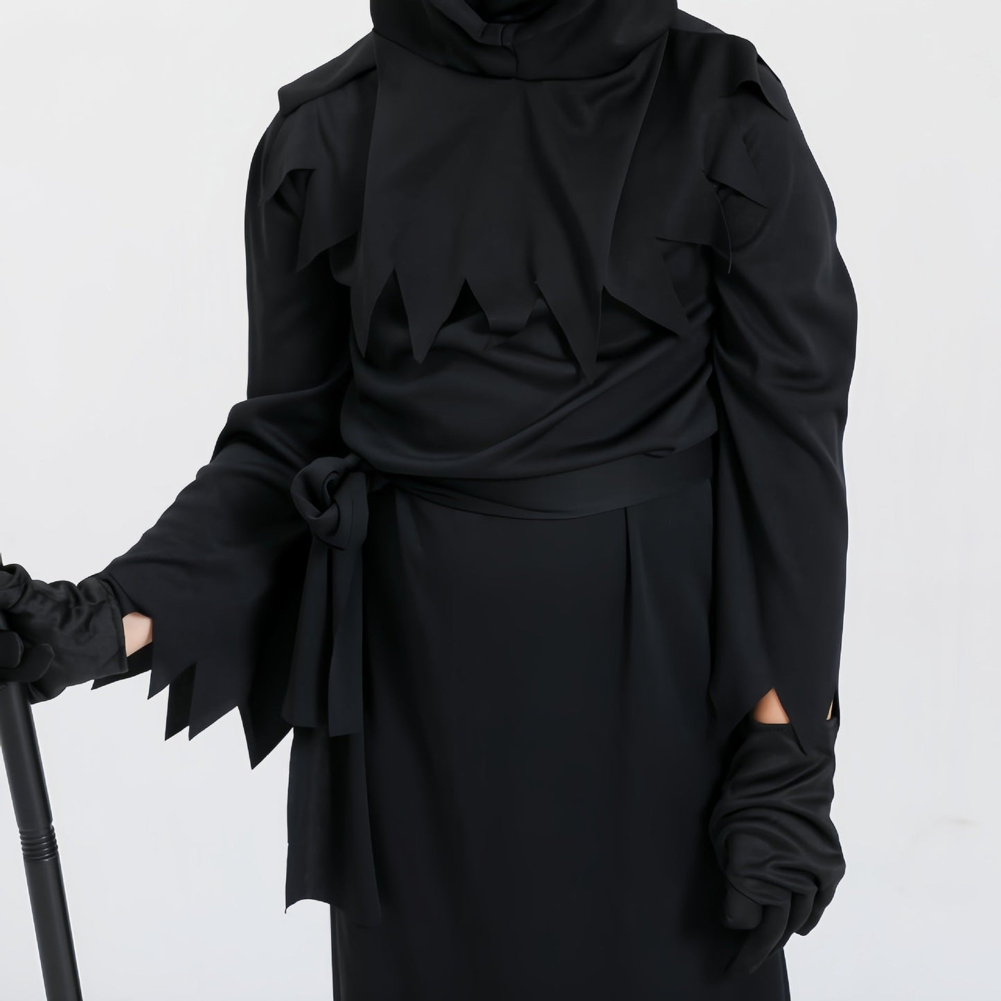 Halloween Kinder Grim Reaper Kostüm mit Sense – Unisex Grusel-Outfit für Halloween-Partys & Trick-or-Treat