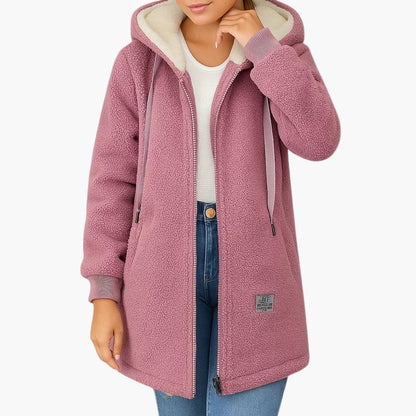 Damen Fleecejacke mit Kapuze – Kuschelige Freizeitjacke für Alltag und Outdoor