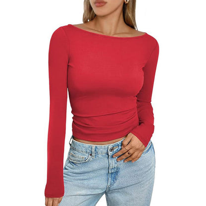 Esme – Schlankes Langarmshirt mit Rundhalsausschnitt für Damen