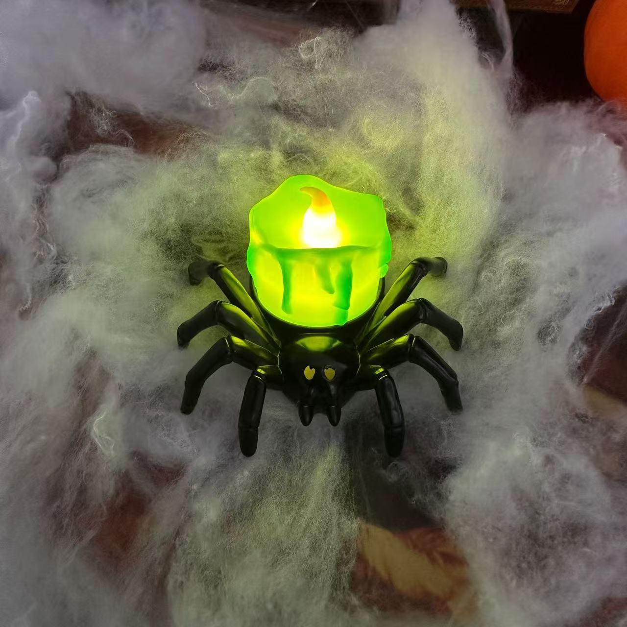 Halloween Spinnen Kerzenlampe – Gruselige Deko für Halloween-Partys & Spukhaus