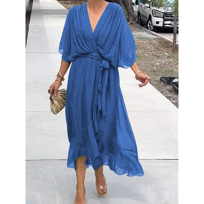 Wendy – Batwing Ärmel Kleid mit V-Ausschnitt
