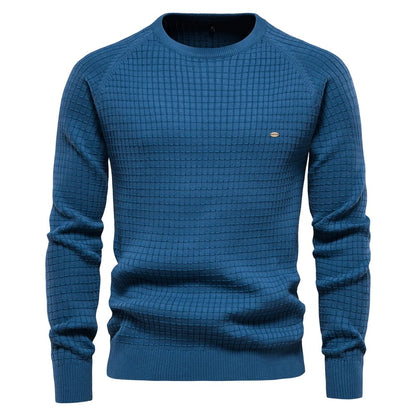 Maximilian – Herren Strickpullover aus 100% Baumwolle, Rundhalsausschnitt, für Herbst und Winter