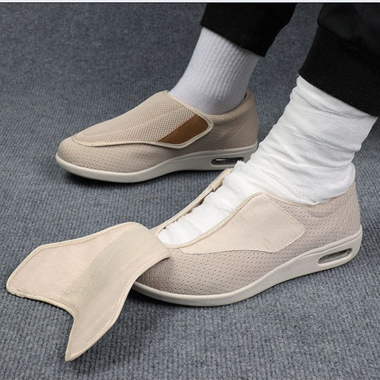Herren Orthopädische Komfortschuhe für Diabetiker – Extra Weit & Einfacher Einstieg