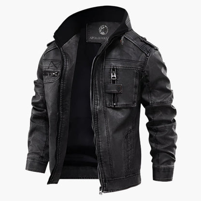 Herren Motorradjacke Biker-Look – Modische Übergangsjacke für Freizeit und Alltag
