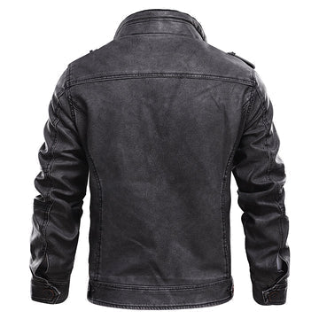 Herren Motorradjacke Biker-Look – Modische Übergangsjacke für Freizeit und Alltag
