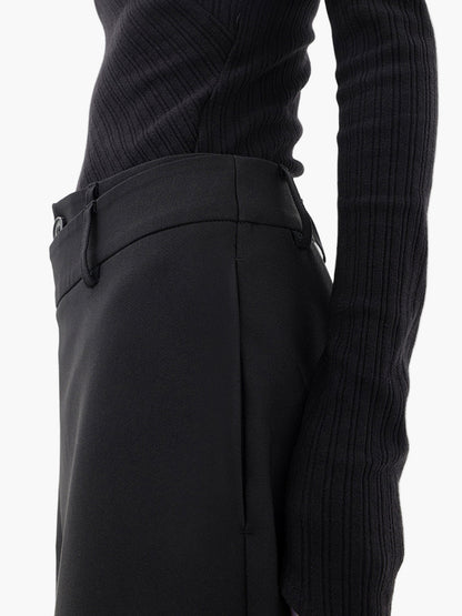 Damen Weite Wickelhose Modern Streetwear – Elegante Business & Freizeit Hose