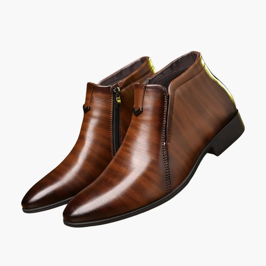 Herren Retro Leder Stiefeletten – Elegante High-Top Business & Freizeit Schuhe