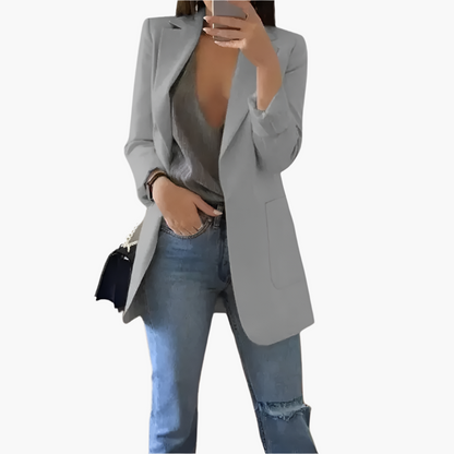 Damen Blazer Lang Elegant Business Look – Vielseitig & Modern für Büro und Freizeit