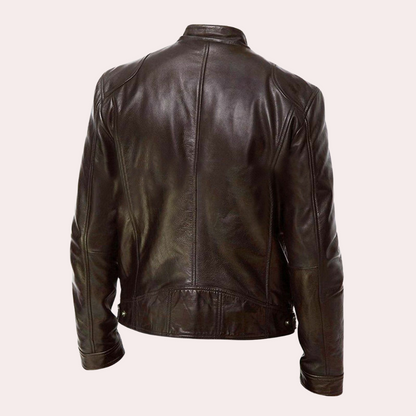 Herren Lederjacke MIKEL – Klassische Bikerjacke für Freizeit und Alltag