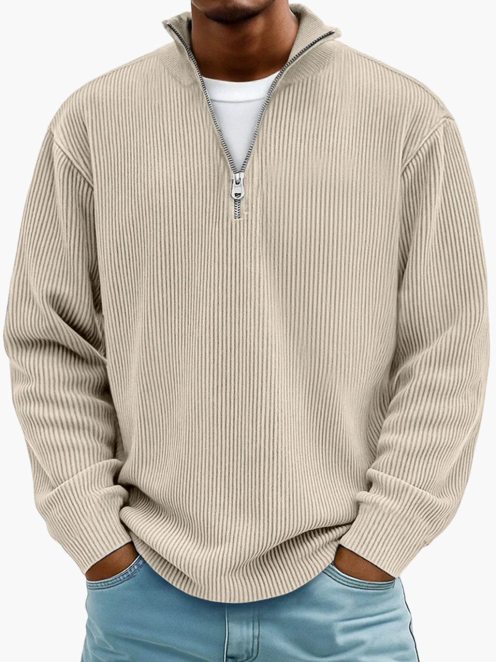 Herren Halbzip Pullover – Moderner Strick, Bequemer Style für Alltag & Freizeit