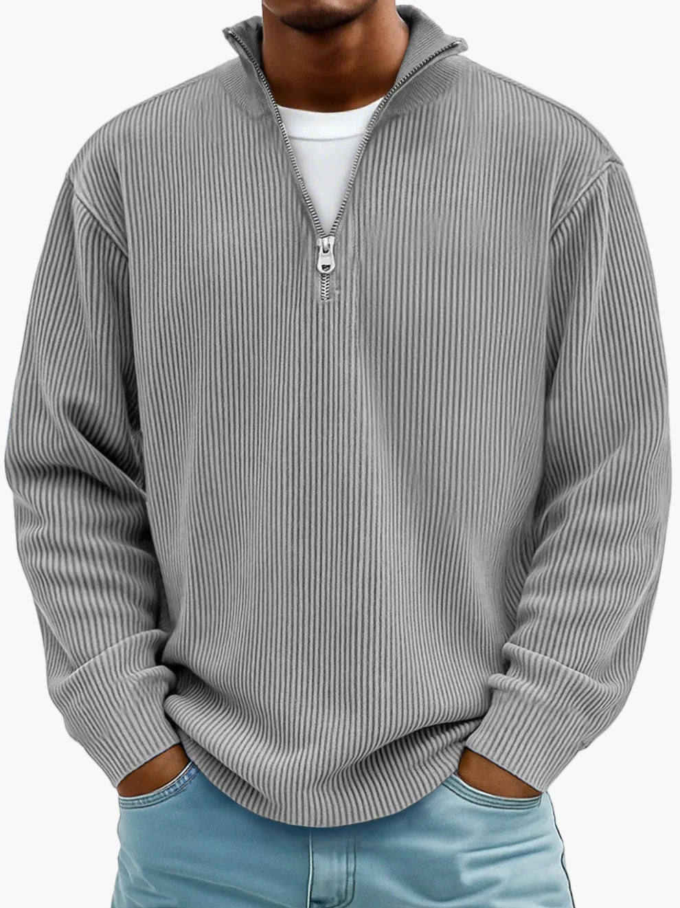 Herren Halbzip Pullover – Moderner Strick, Bequemer Style für Alltag & Freizeit