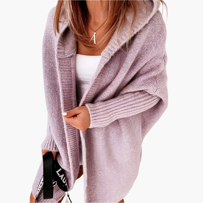 Damen Strick-Cardigan mit Kapuze – Lässiger Oversize Look für Herbst & Winter