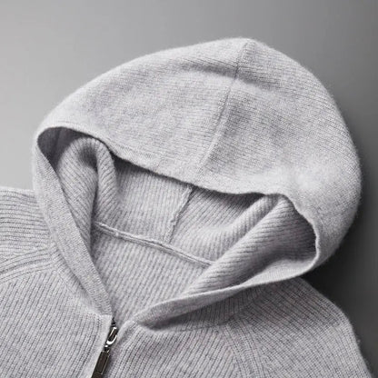 Herren Strick Kapuzenjacke – Bequemer Casual Cardigan für Alltag und Freizeit