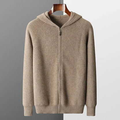 Herren Strick Kapuzenjacke – Bequemer Casual Cardigan für Alltag und Freizeit